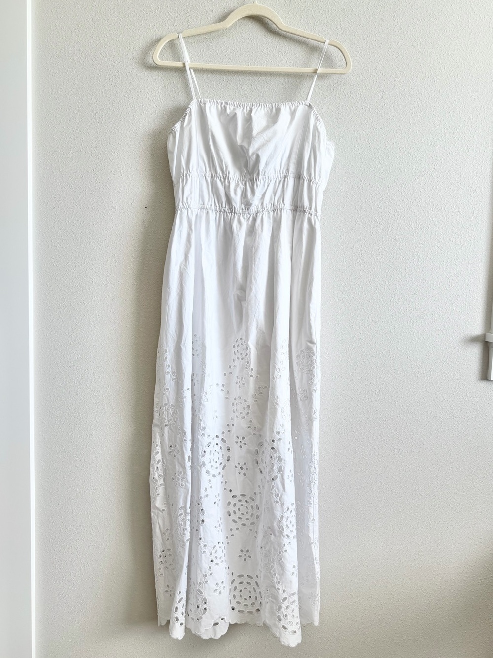 Madewell Embroidered Eyelet Poplin Dress Size 12 - Picture 5 of 11